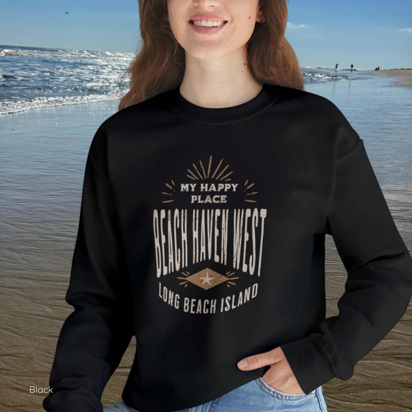 My Happy Place Sweatshirt, Beach Haven West