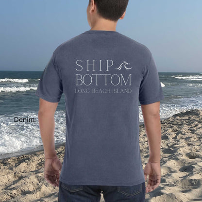 Waves Comfort Colors Short Sleeve Tee, Ship Bottom