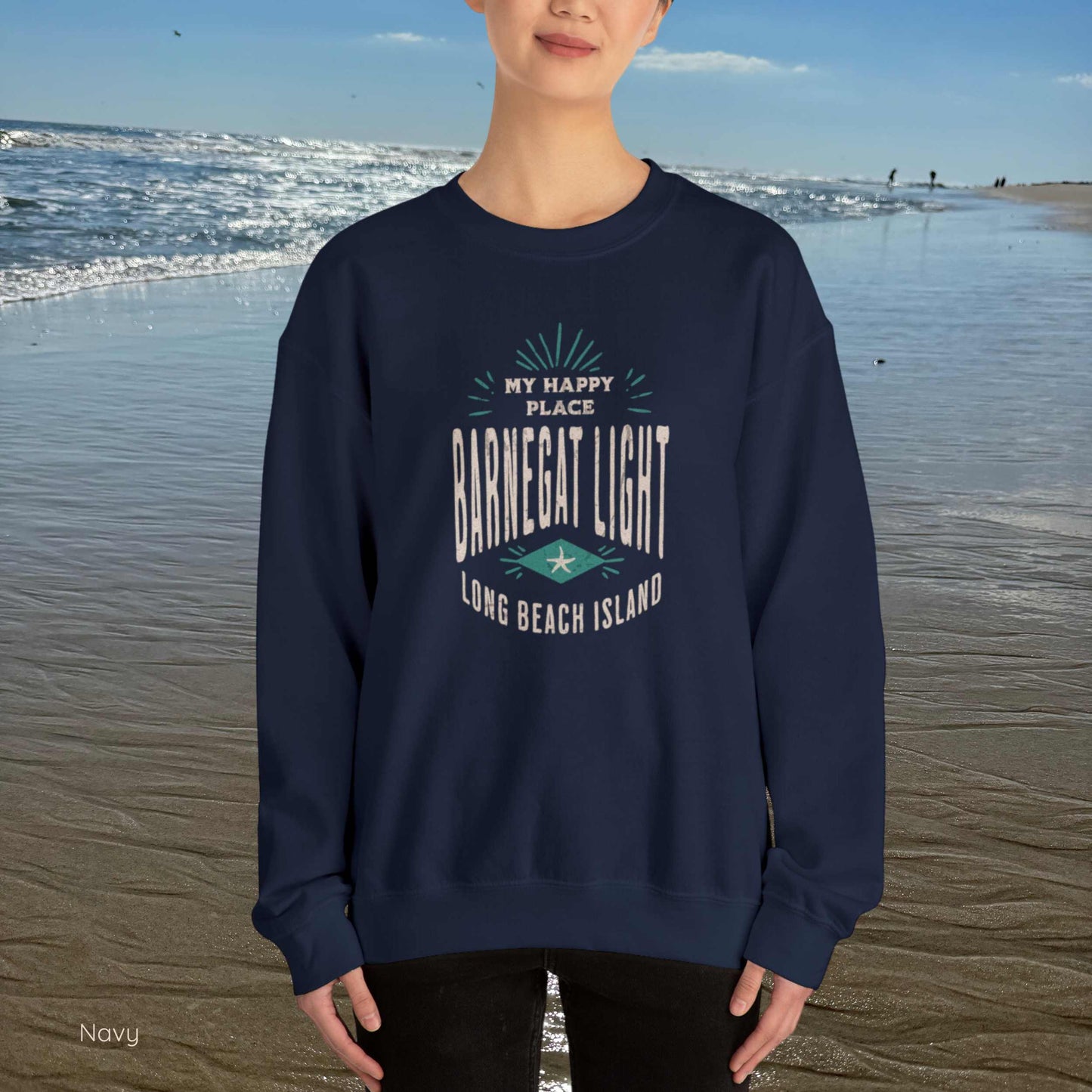 My Happy Place Sweatshirt, Barnegat Light