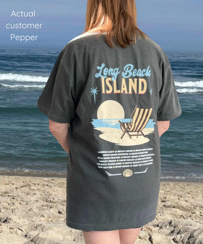 Night Swim Comfort Colors Short Sleeve Tee, Long Beach Island