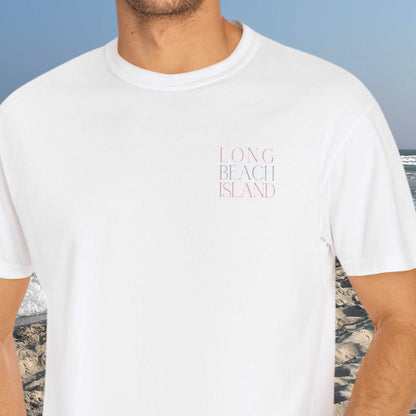 Patriotic Comfort Colors tee, Long Beach Island