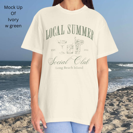 Local Summer Social Club, Cheers, Comfort Colors Tee