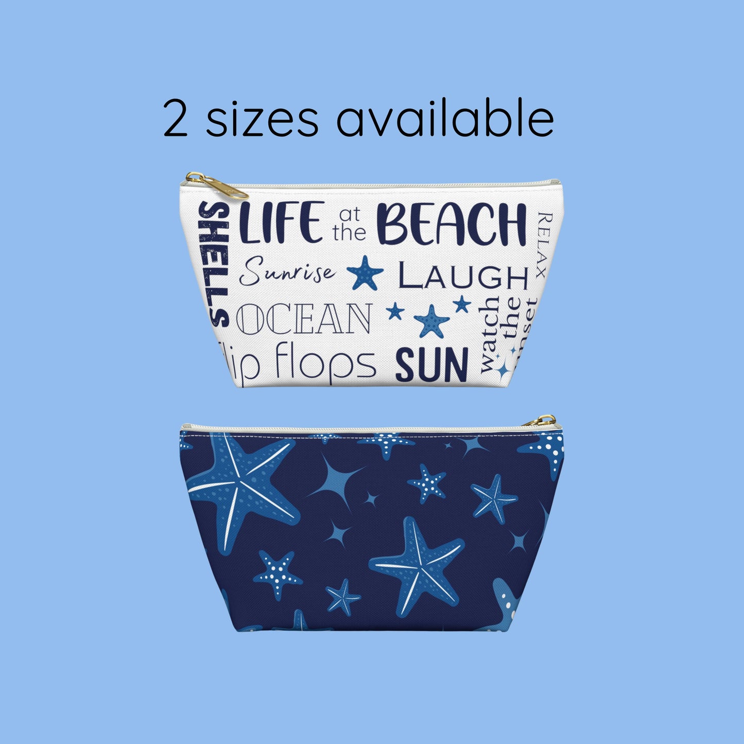 Beach themed accessory pouch, travel bag, makeup, catch all