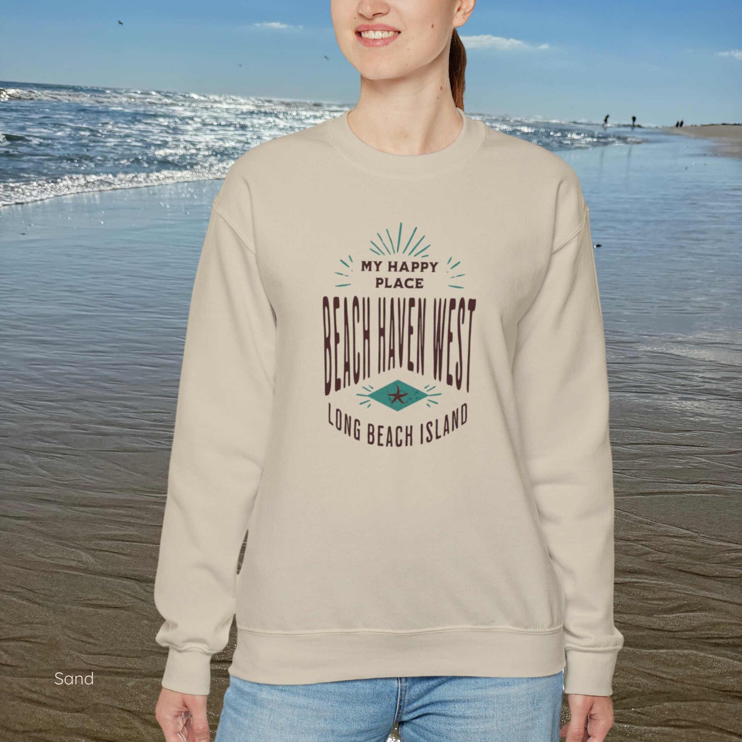 My Happy Place Sweatshirt, Beach Haven West