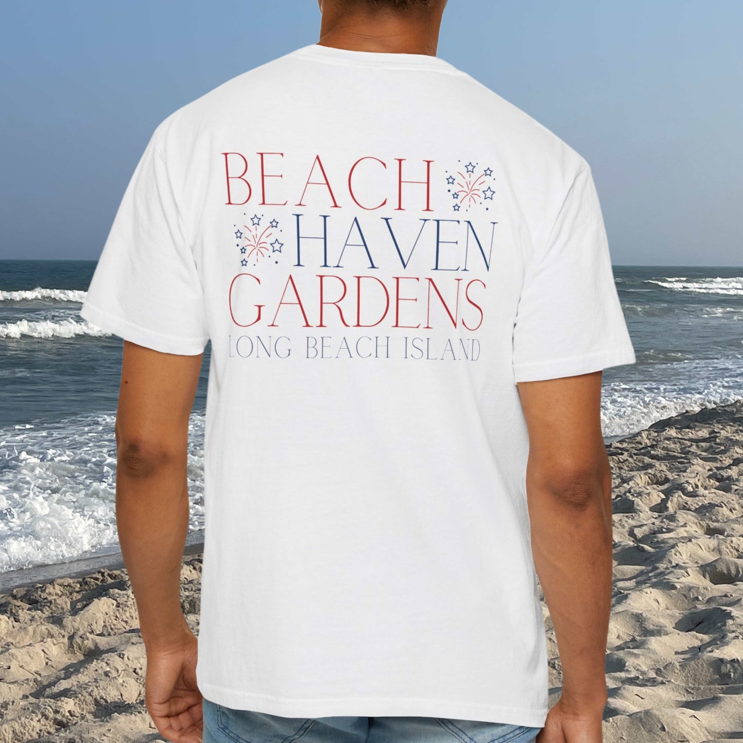 Patriotic Comfort Colors tee, Beach Haven Gardens