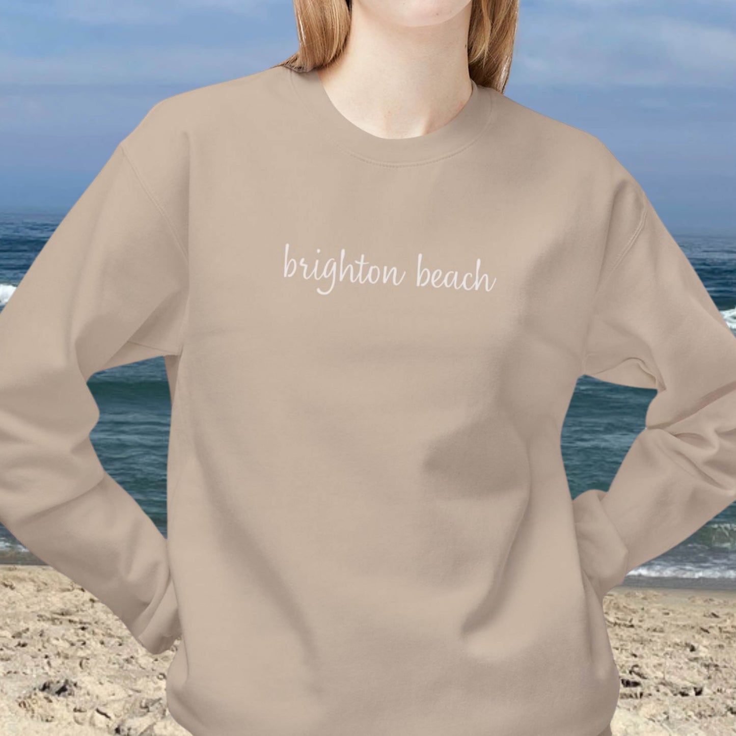 Breezy Days Crewneck Sweatshirt, Brighton Beach