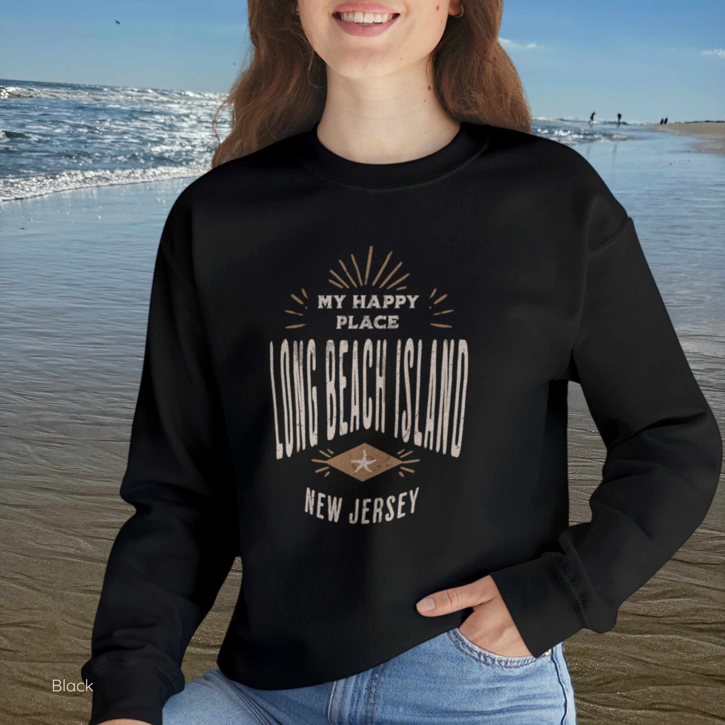 My Happy Place Sweatshirt, Long Beach Island