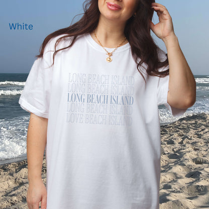 On Repeat Comfort Colors short sleeve tee, Long Beach Island