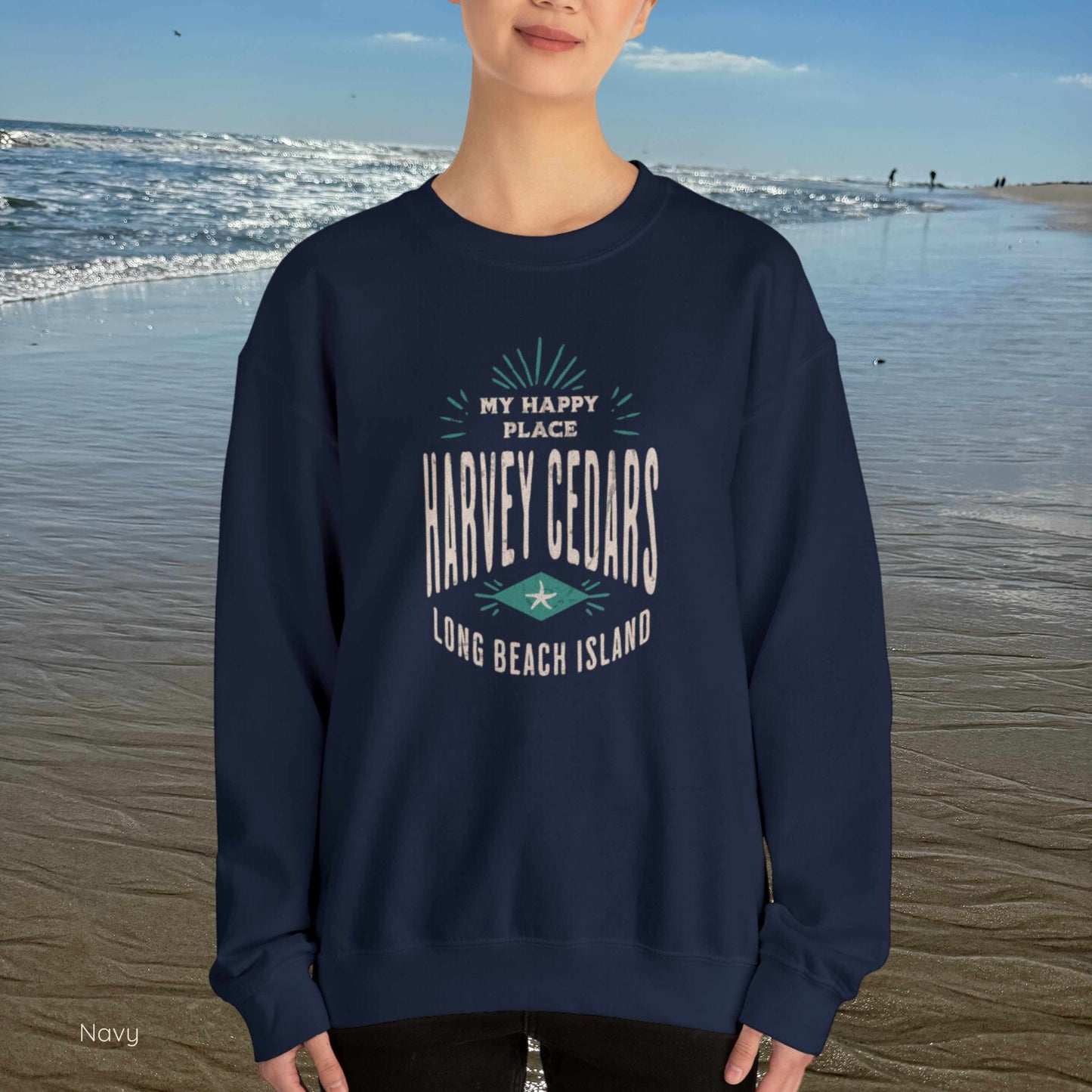 My Happy Place Sweatshirt, Harvey Cedars