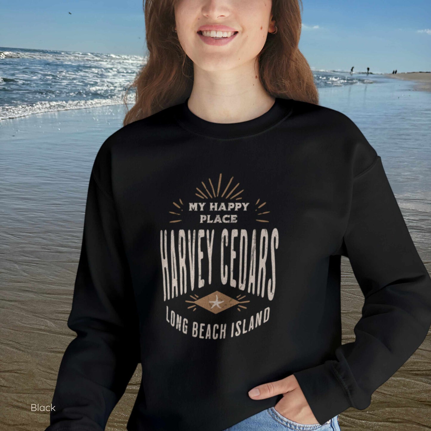 My Happy Place Sweatshirt, Harvey Cedars