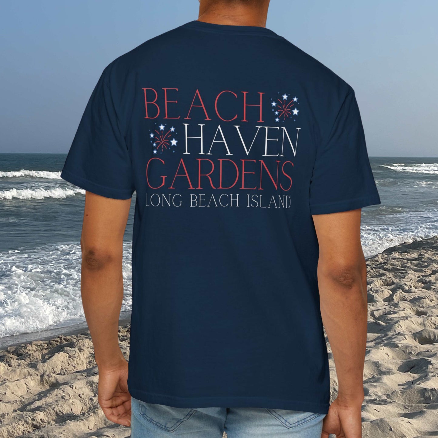 Patriotic Comfort Colors tee, Beach Haven Gardens