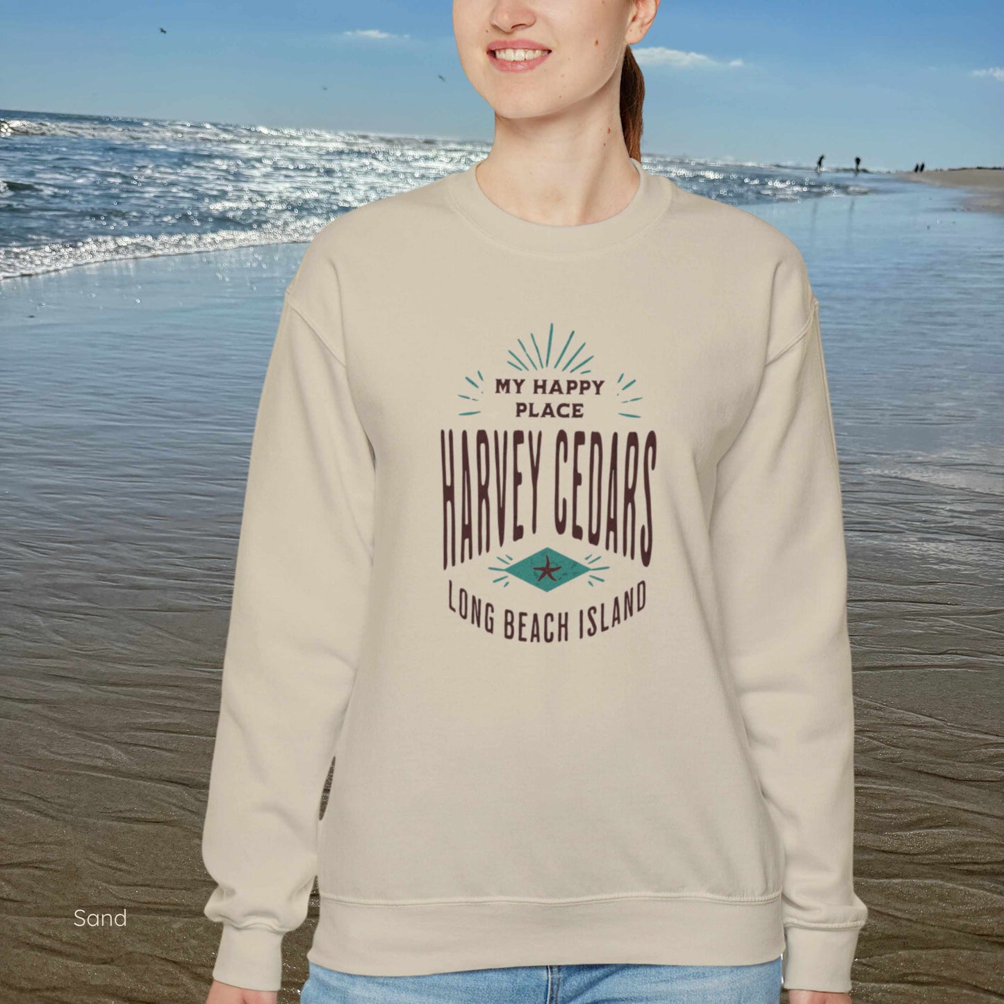 My Happy Place Sweatshirt, Harvey Cedars