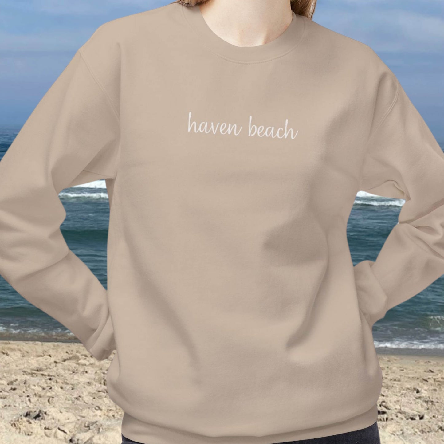 Breezy Days Crewneck Sweatshirt, Haven Beach