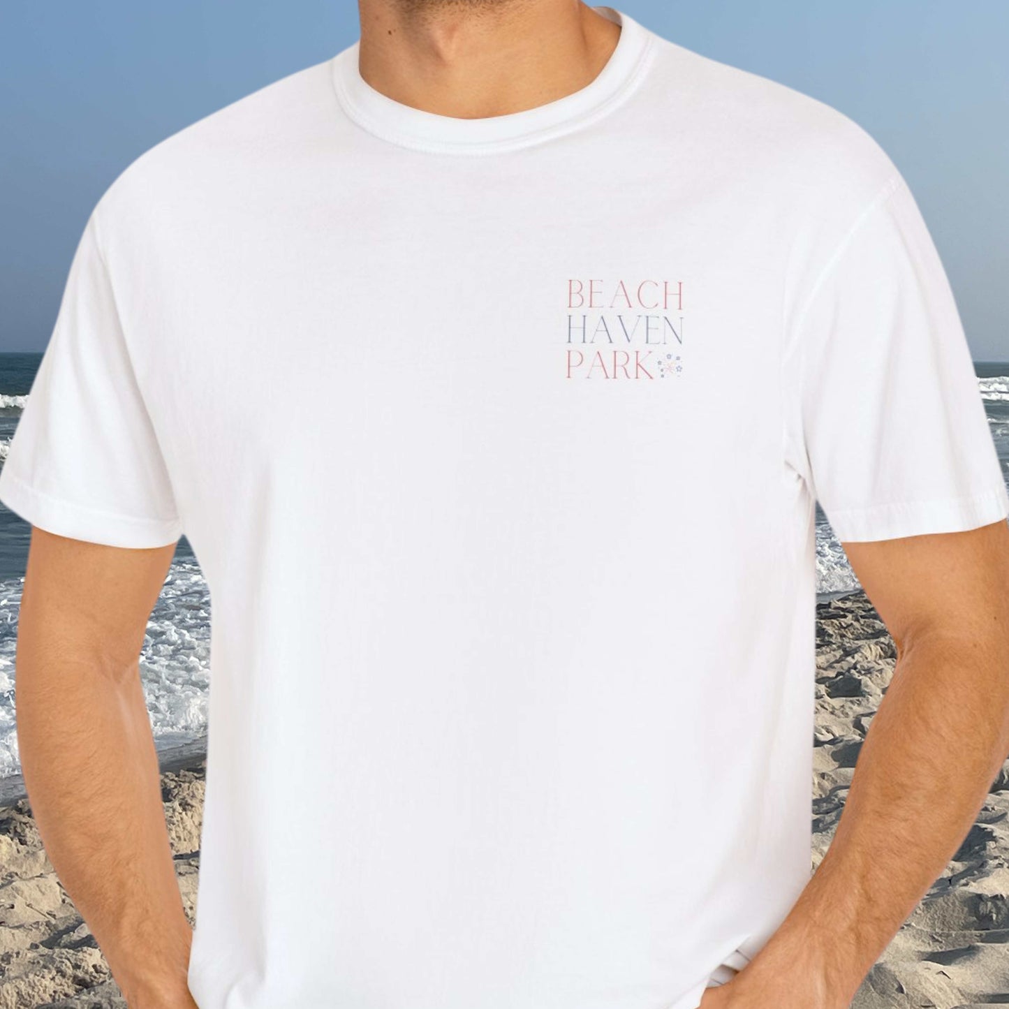 Patriotic Comfort Colors tee, Beach Haven Park