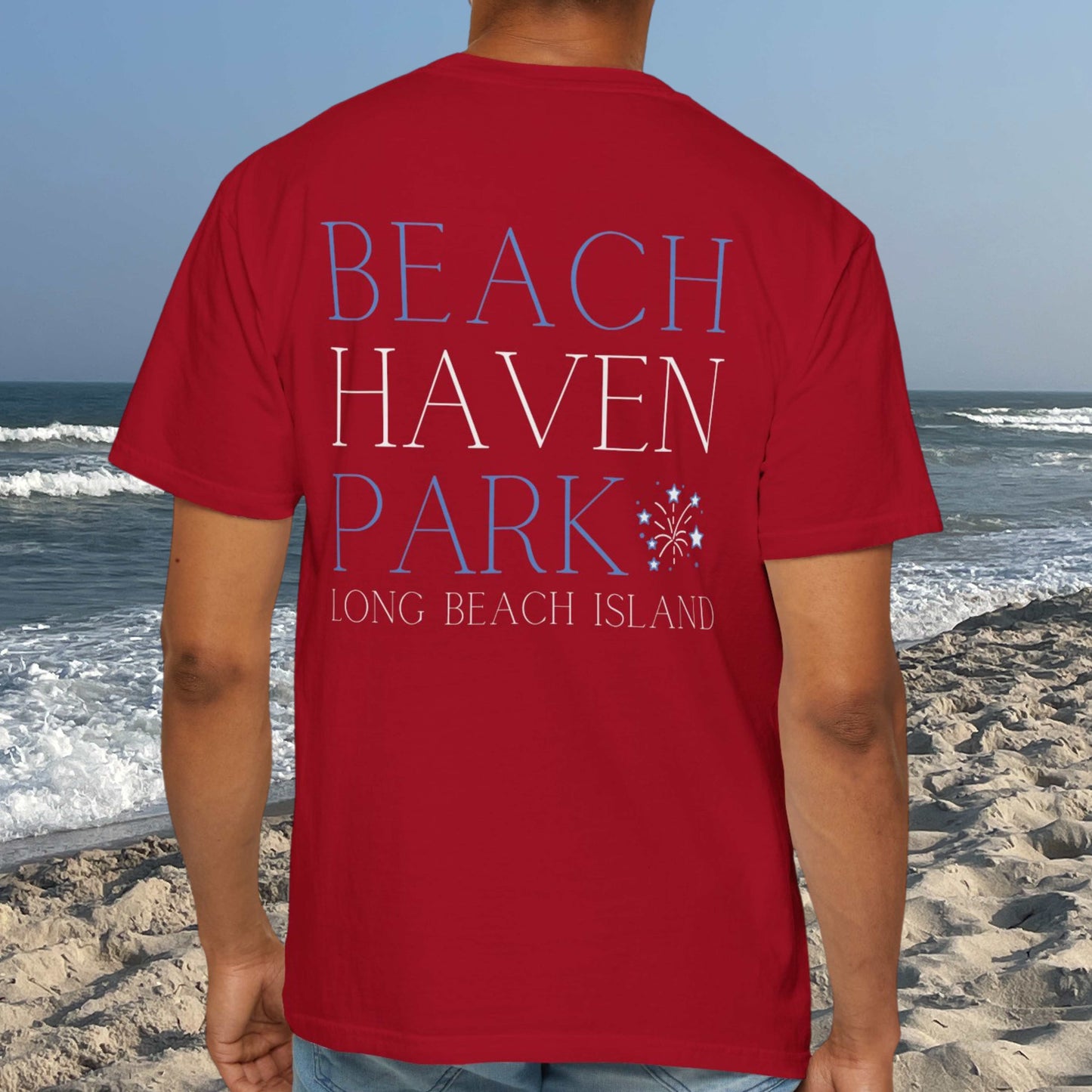 Patriotic Comfort Colors tee, Beach Haven Park