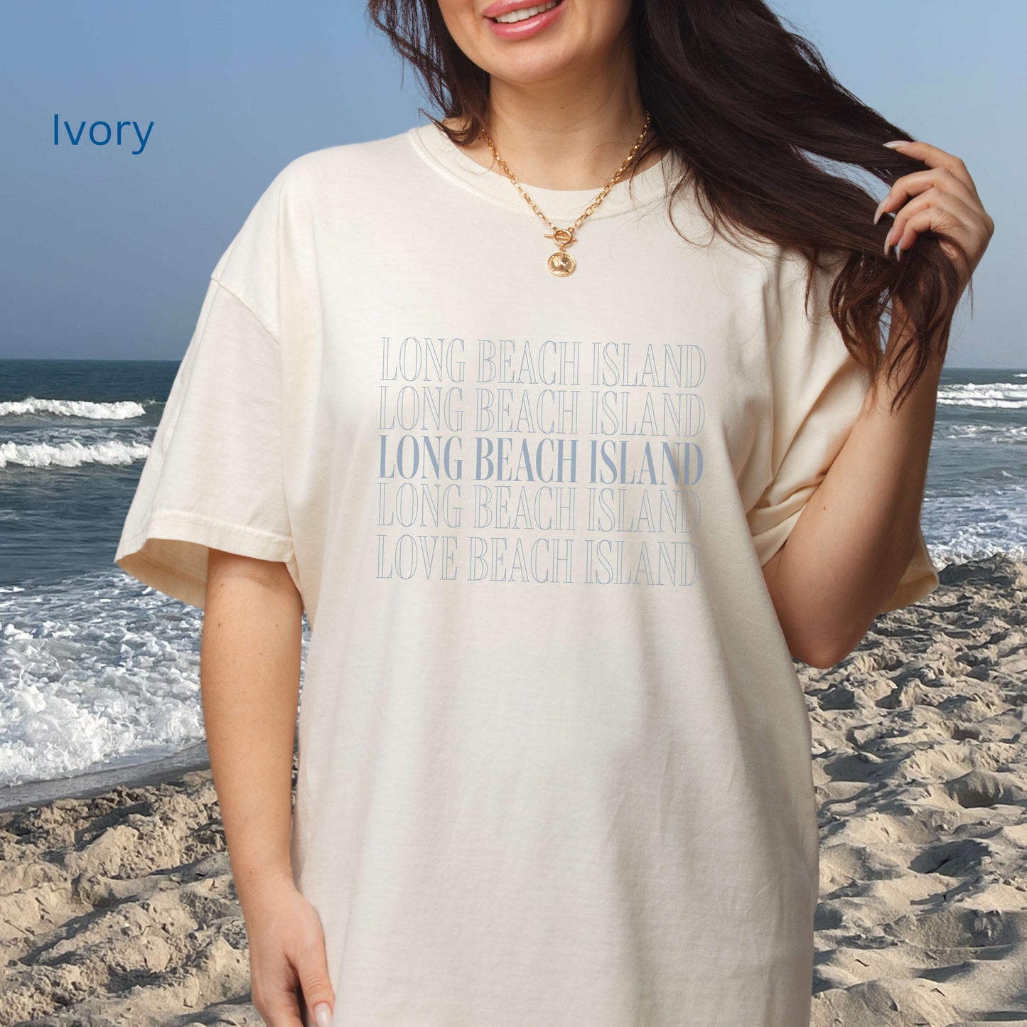 On Repeat Comfort Colors short sleeve tee, Long Beach Island