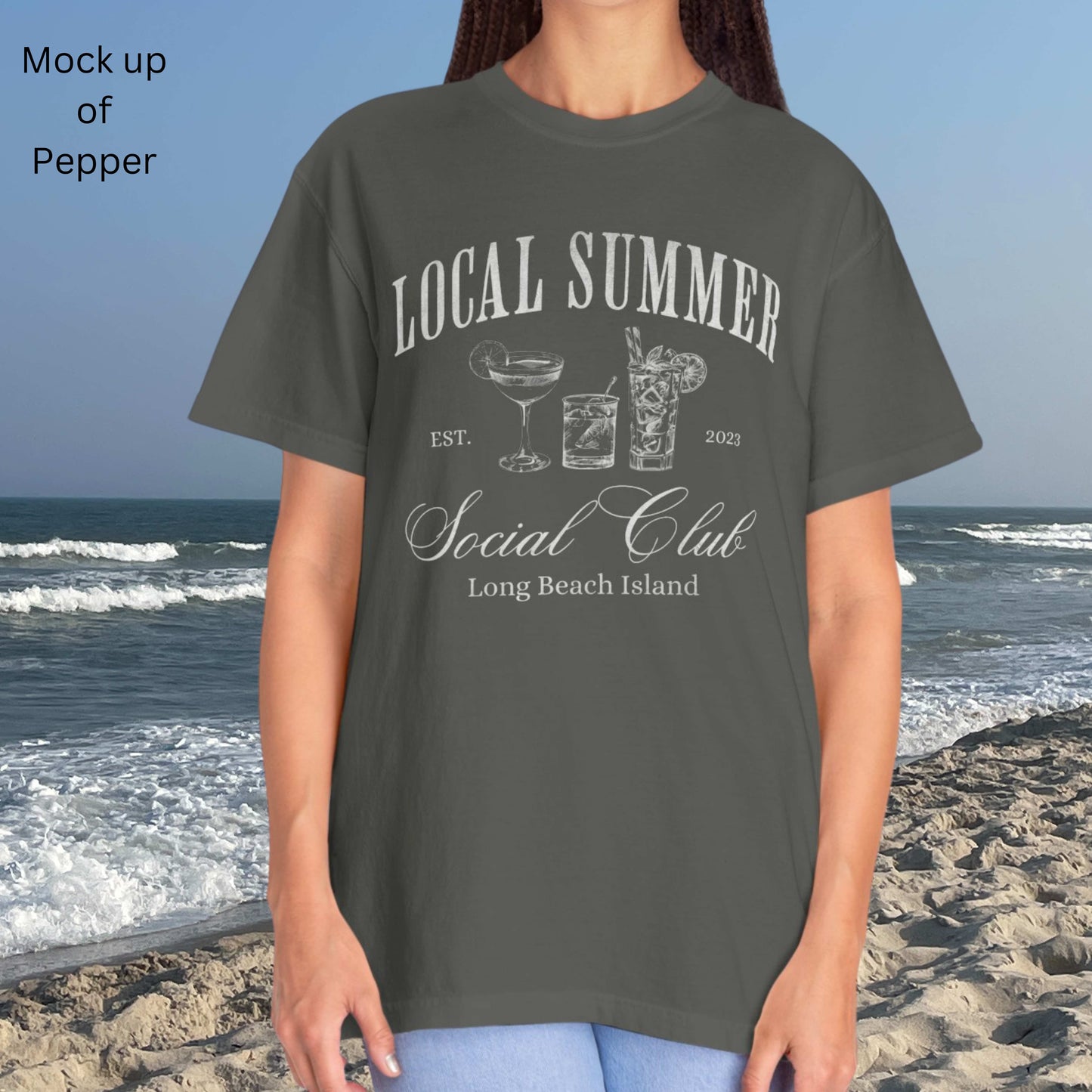 Local Summer Social Club, Cheers, Comfort Colors Tee