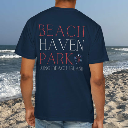 Patriotic Comfort Colors tee, Beach Haven Park