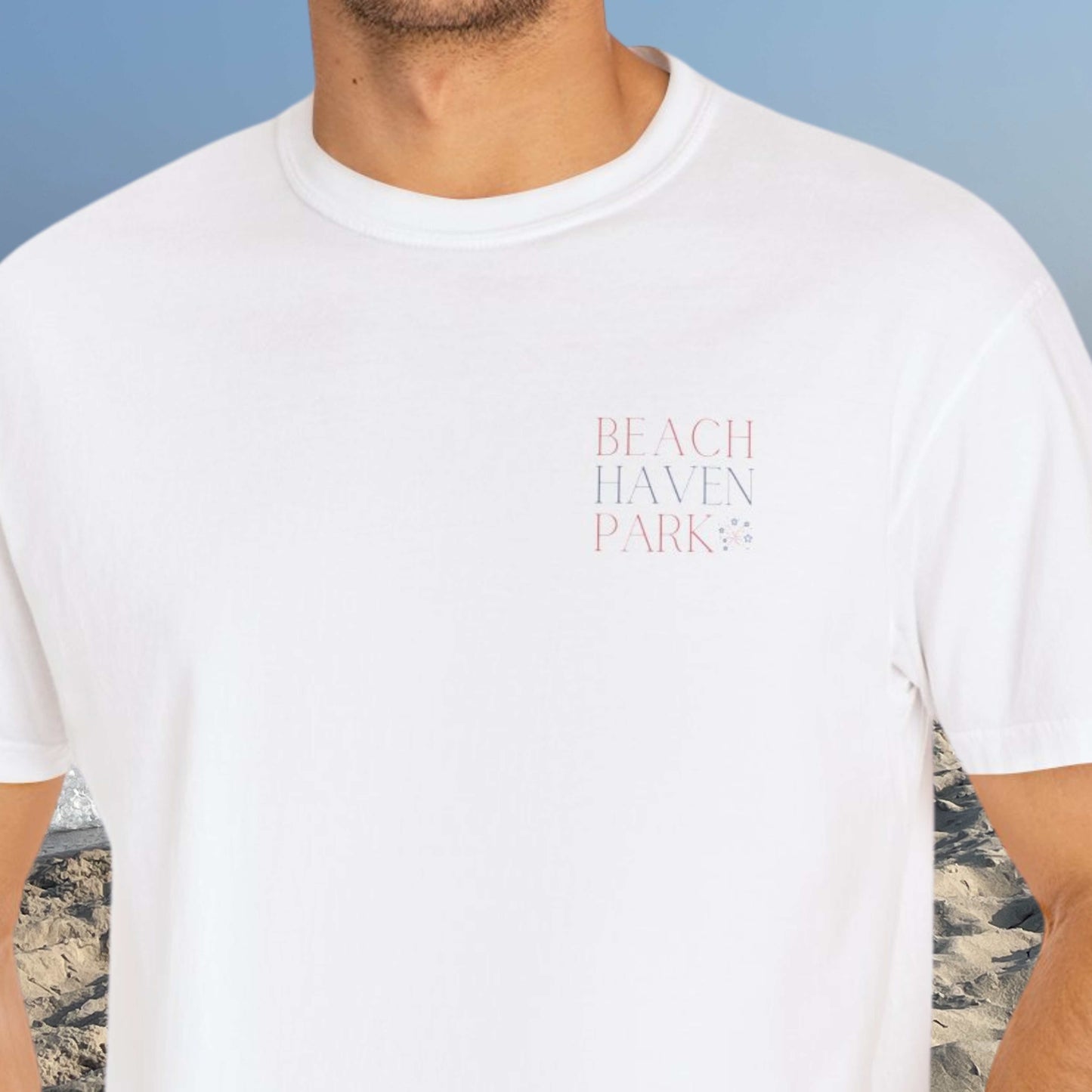 Patriotic Comfort Colors tee, Beach Haven Terrace