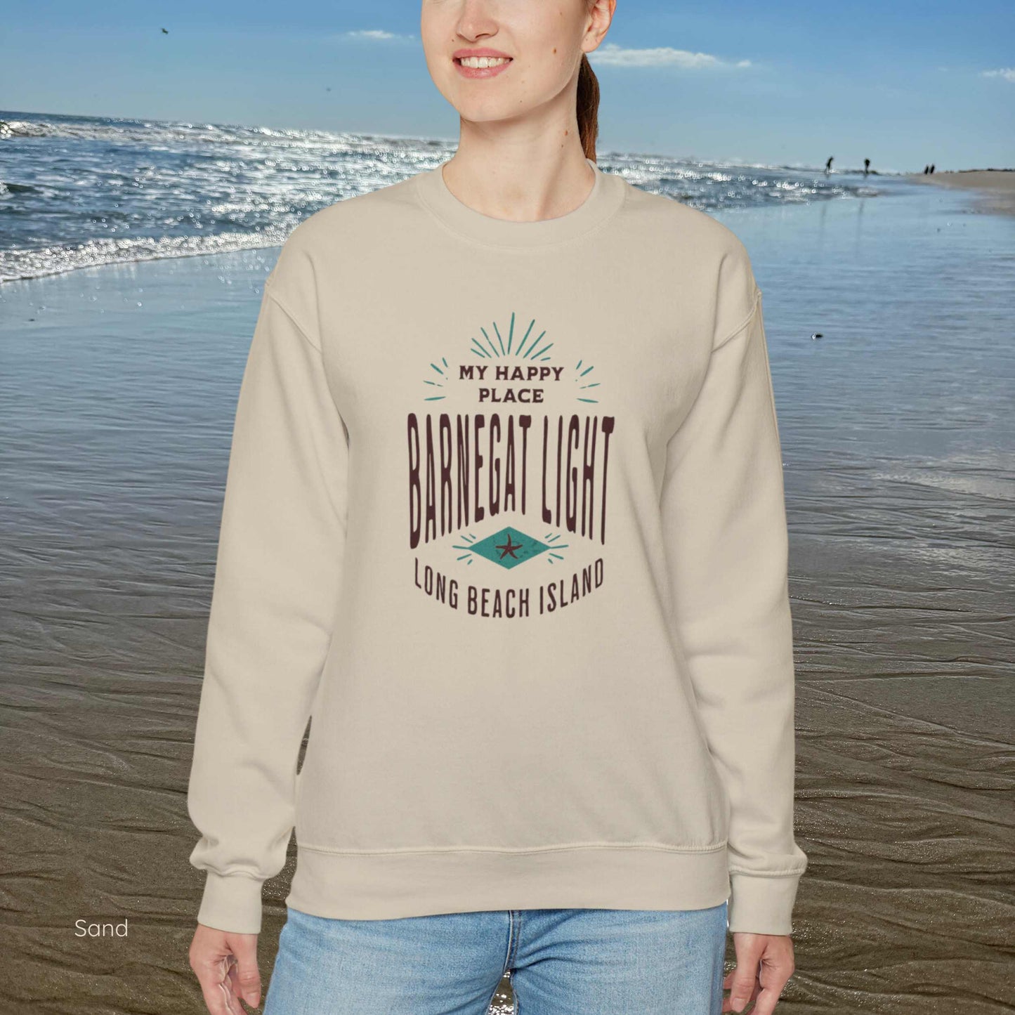 My Happy Place Sweatshirt, Barnegat Light