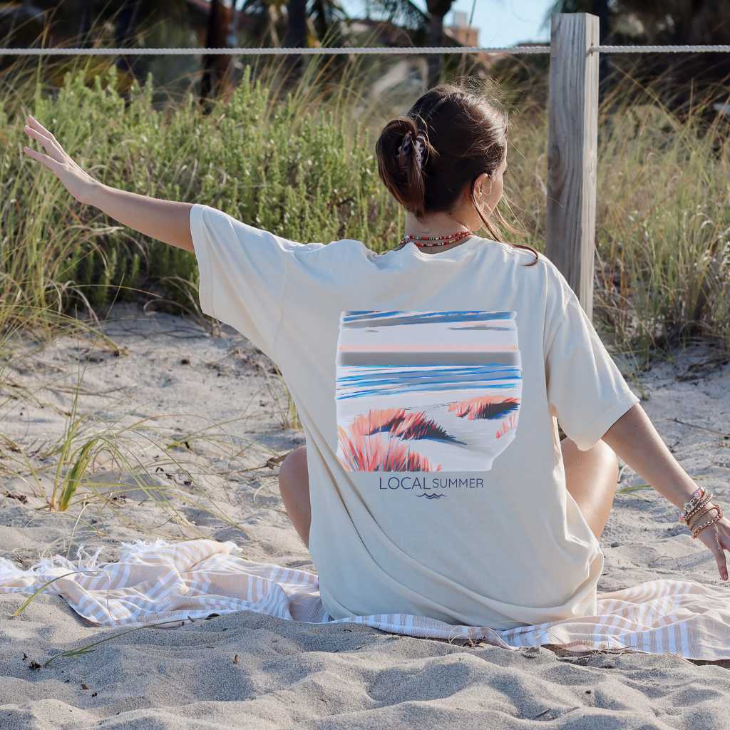 Local Summer Watercolor Beach Comfort Colors Tee