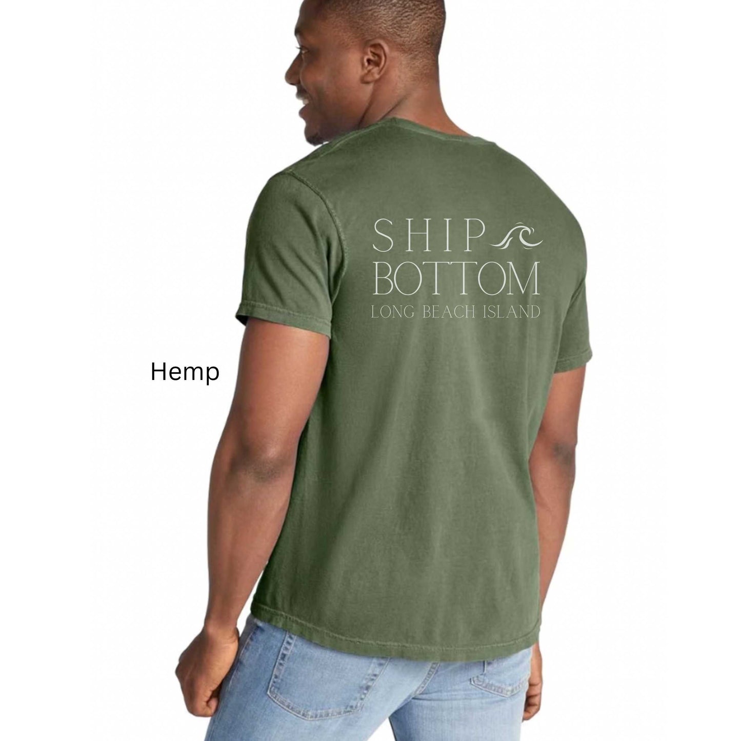 Waves Comfort Colors Short Sleeve Tee, Ship Bottom