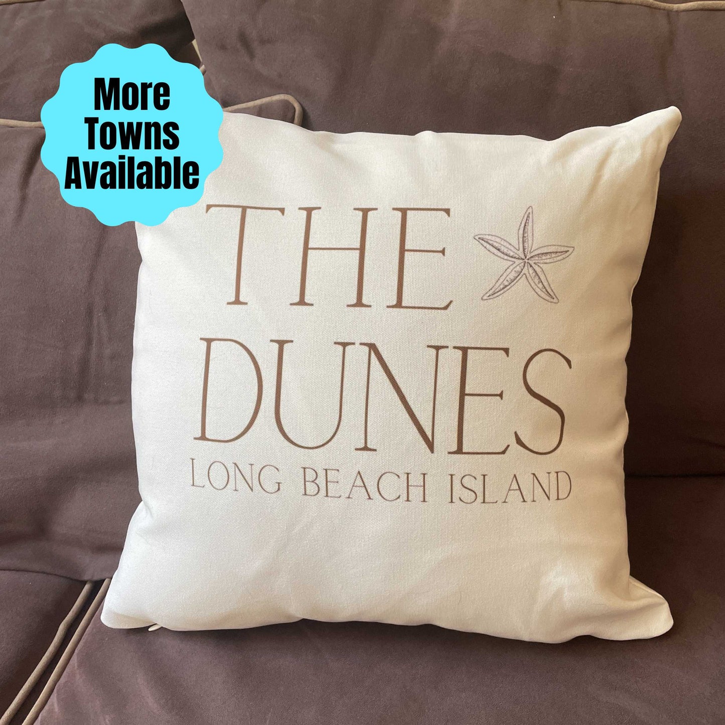 Driftwood Square Pillow, Beach Haven Crest