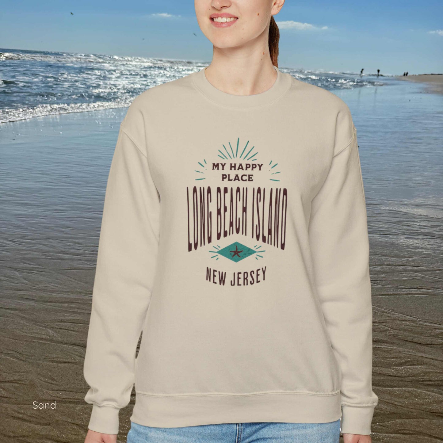 My Happy Place Sweatshirt, Long Beach Island