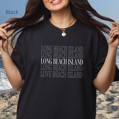 On Repeat Comfort Colors short sleeve tee, Long Beach Island