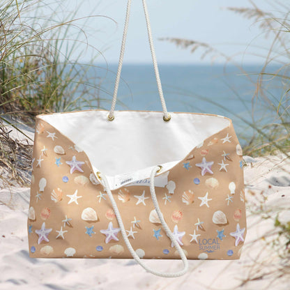 Shells Galore Beach Bag, Overnight Bag - Beach Please