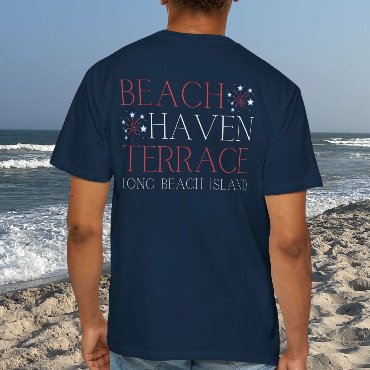 Patriotic Comfort Colors tee, Beach Haven Terrace