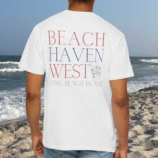 Patriotic Comfort Colors tee, Beach Haven West