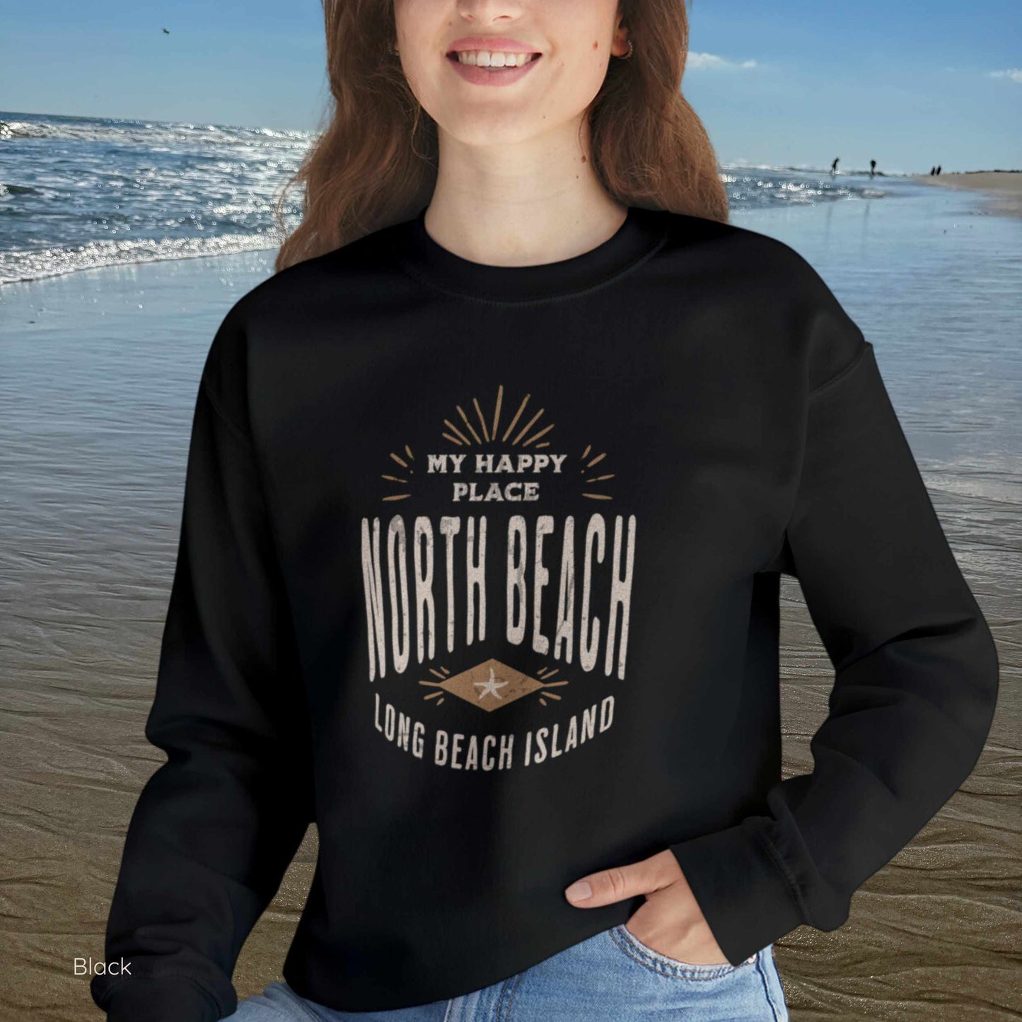 My Happy Place Sweatshirt, North Beach