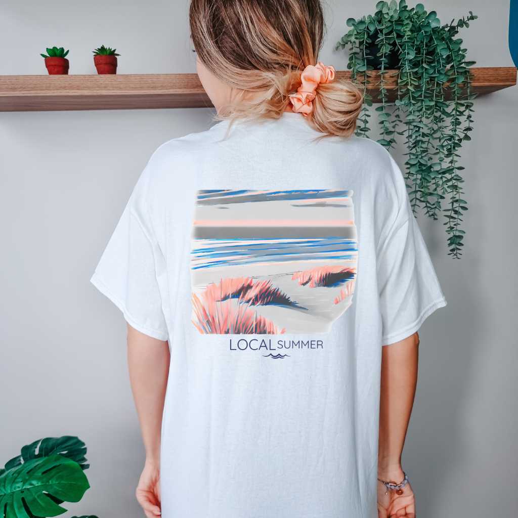 Local Summer Watercolor Beach Comfort Colors Tee