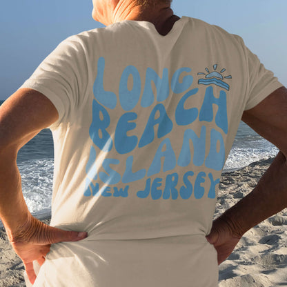 Blue Wave Comfort Colors Tee, Long Beach Island