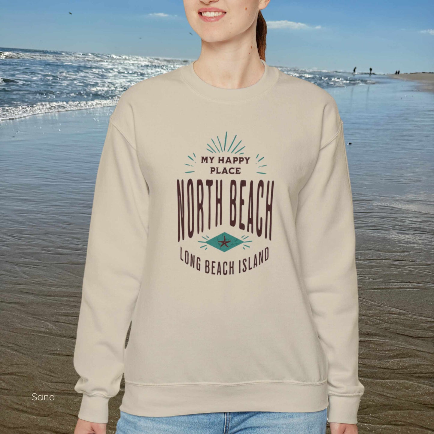 My Happy Place Sweatshirt, North Beach