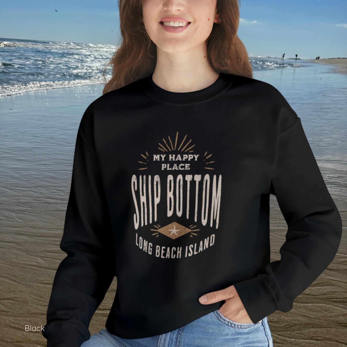 My Happy Place Sweatshirt, Ship Bottom