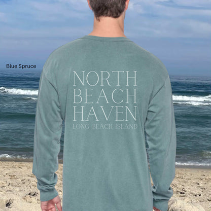 Waves Comfort Colors Long Sleeve Tee, North Beach Haven