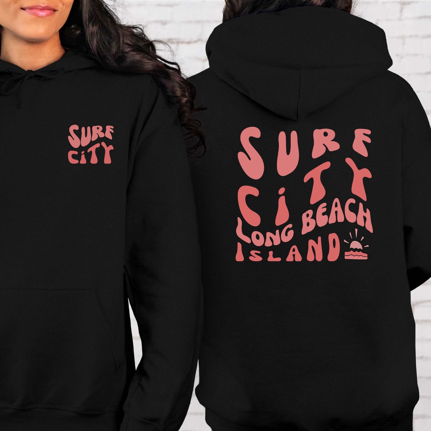 Coral wave Hoodie, Surf City