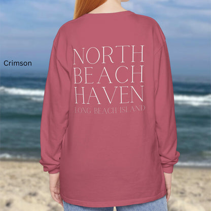 Waves Comfort Colors Long Sleeve Tee, North Beach Haven