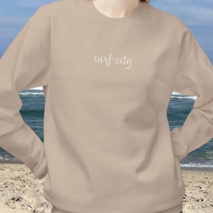 Breezy Days Crewneck Sweatshirt, Surf City