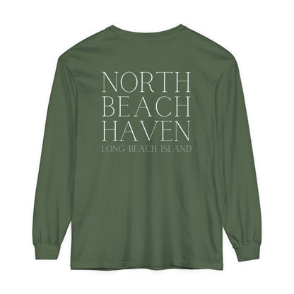 Waves Comfort Colors Long Sleeve Tee, North Beach Haven