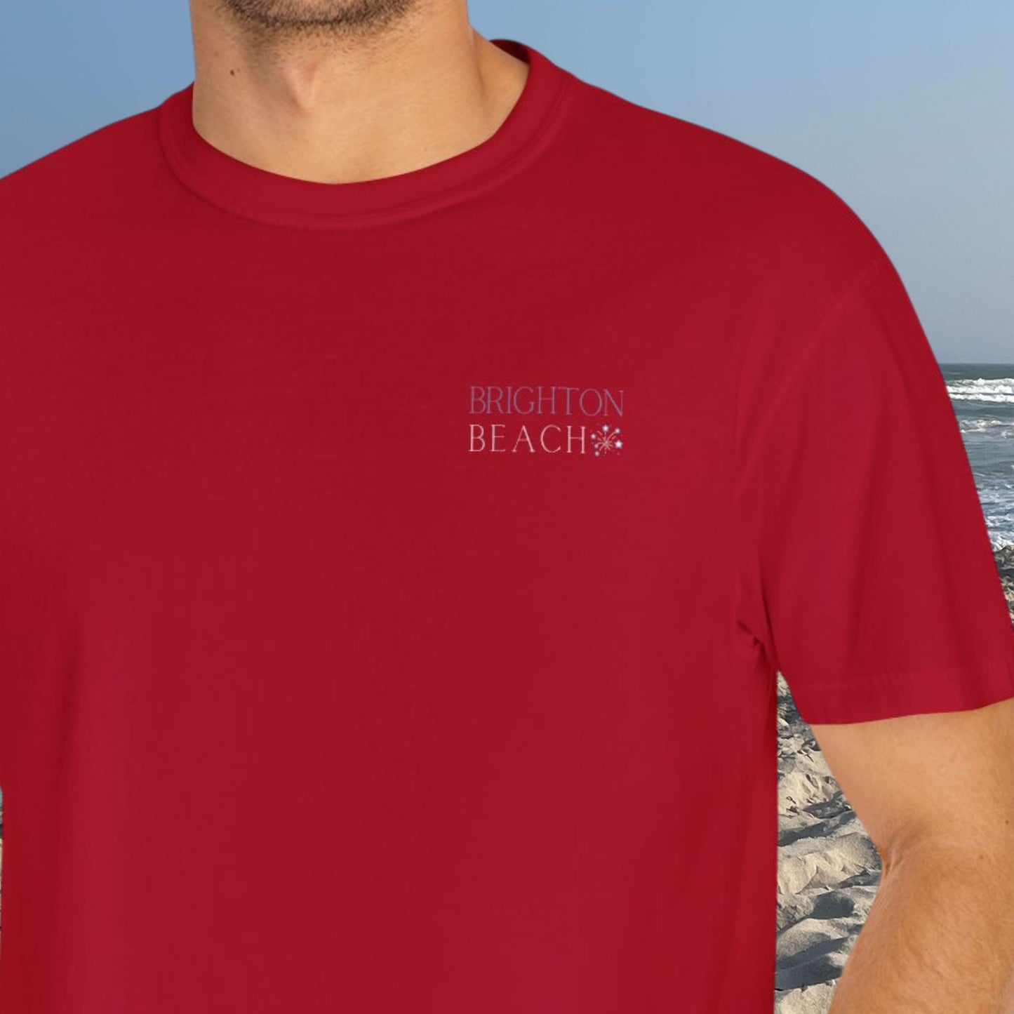 Patriotic Comfort Colors tee, Brighton Beach