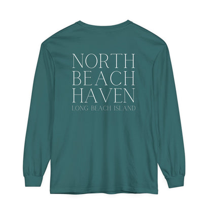 Waves Comfort Colors Long Sleeve Tee, North Beach Haven