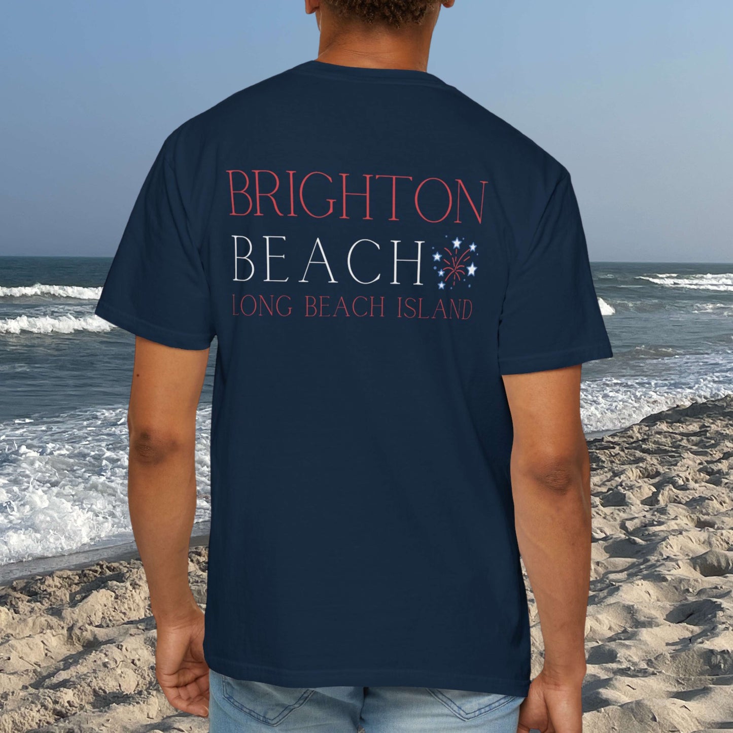 Patriotic Comfort Colors tee, Brighton Beach