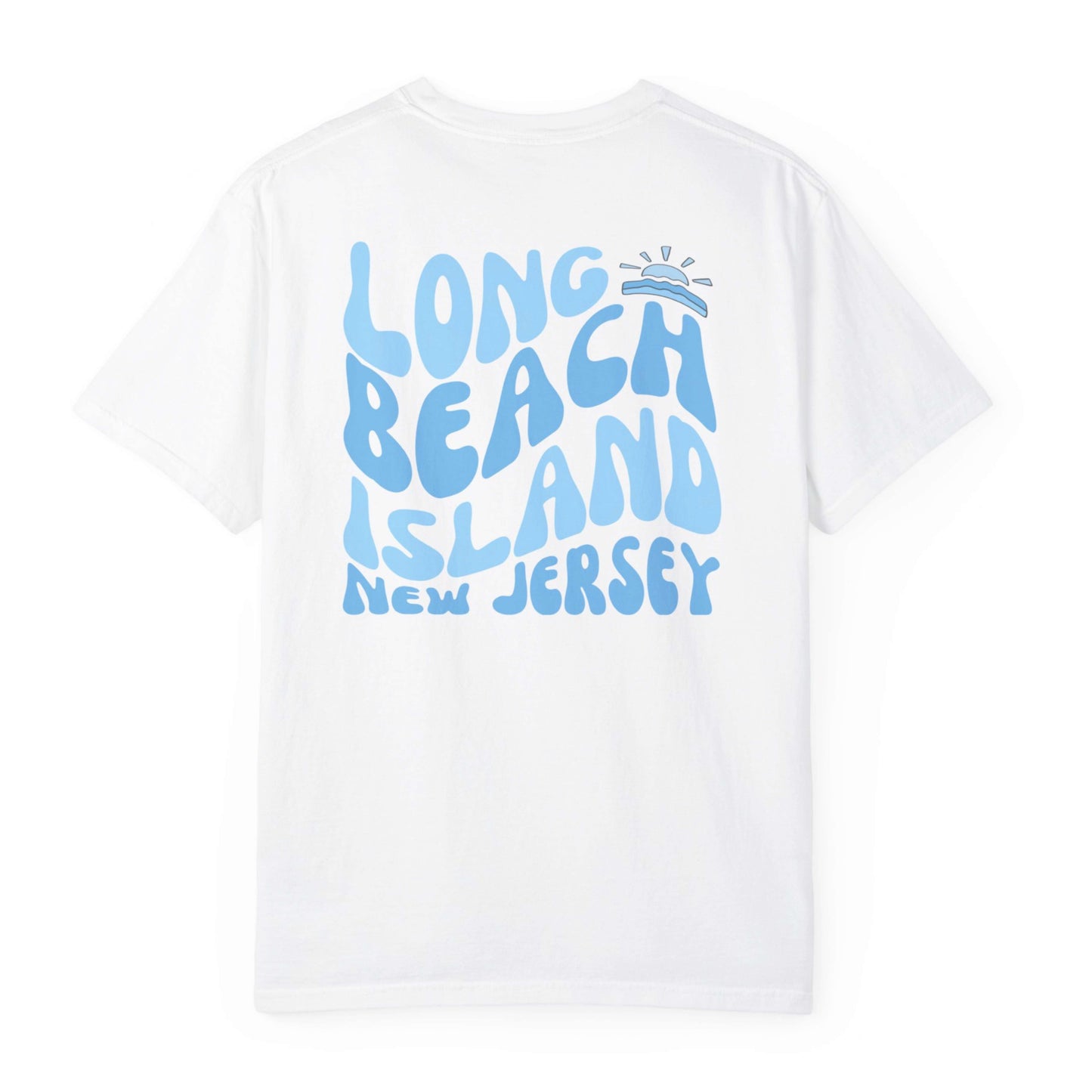 Blue Wave Comfort Colors Tee, Long Beach Island