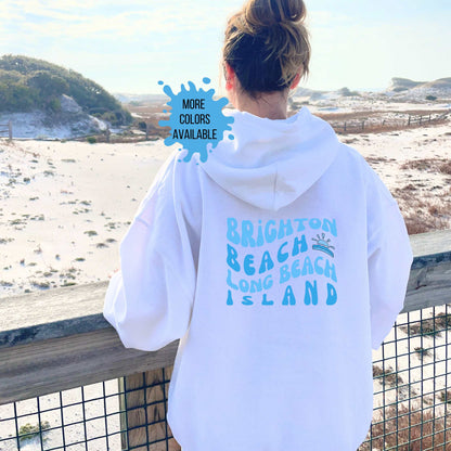 Blue wave Hoodie, Brighton Beach