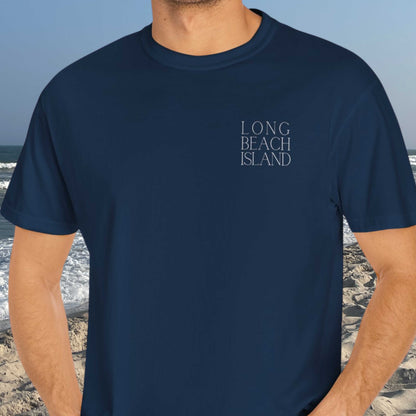 Patriotic Comfort Colors tee, Long Beach Island