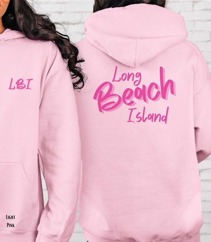 Pink Long Beach Island Malibu Hoodie