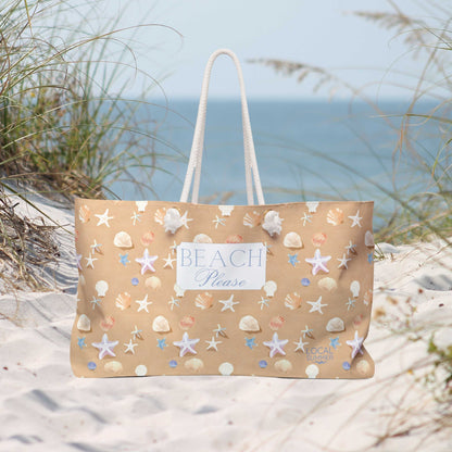 Shells Galore Beach Bag, Overnight Bag - Beach Please